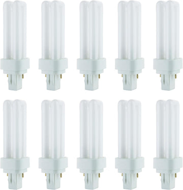 Double Twin Tube Compact Fluorescent Lamp, PLD 2-Pin, 13 Watts, 660 Lumens, 6500K Daylight, 2-Pin