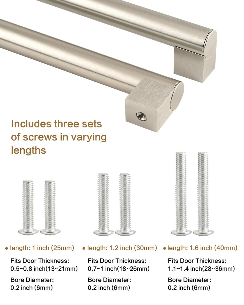 18 Inch Pulls Round Rod for Cabinet,Closet,Fridge, Basket Drawer, Oven Door