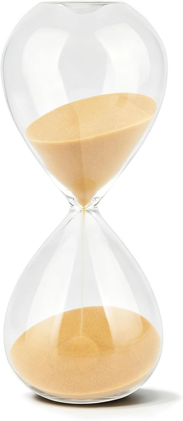 Hourglass, Champagne Sand Timer, 15 Minute Hand-Blown Glass