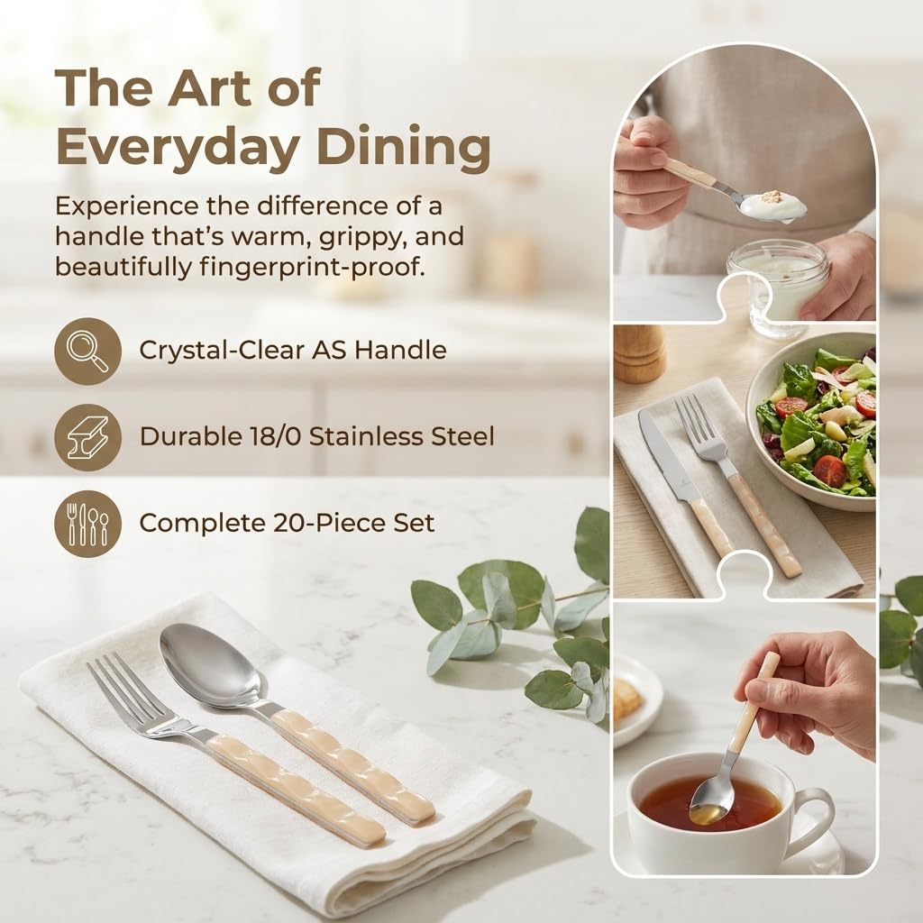 Colorful Silverware Set, 20-Pc, Service for 4