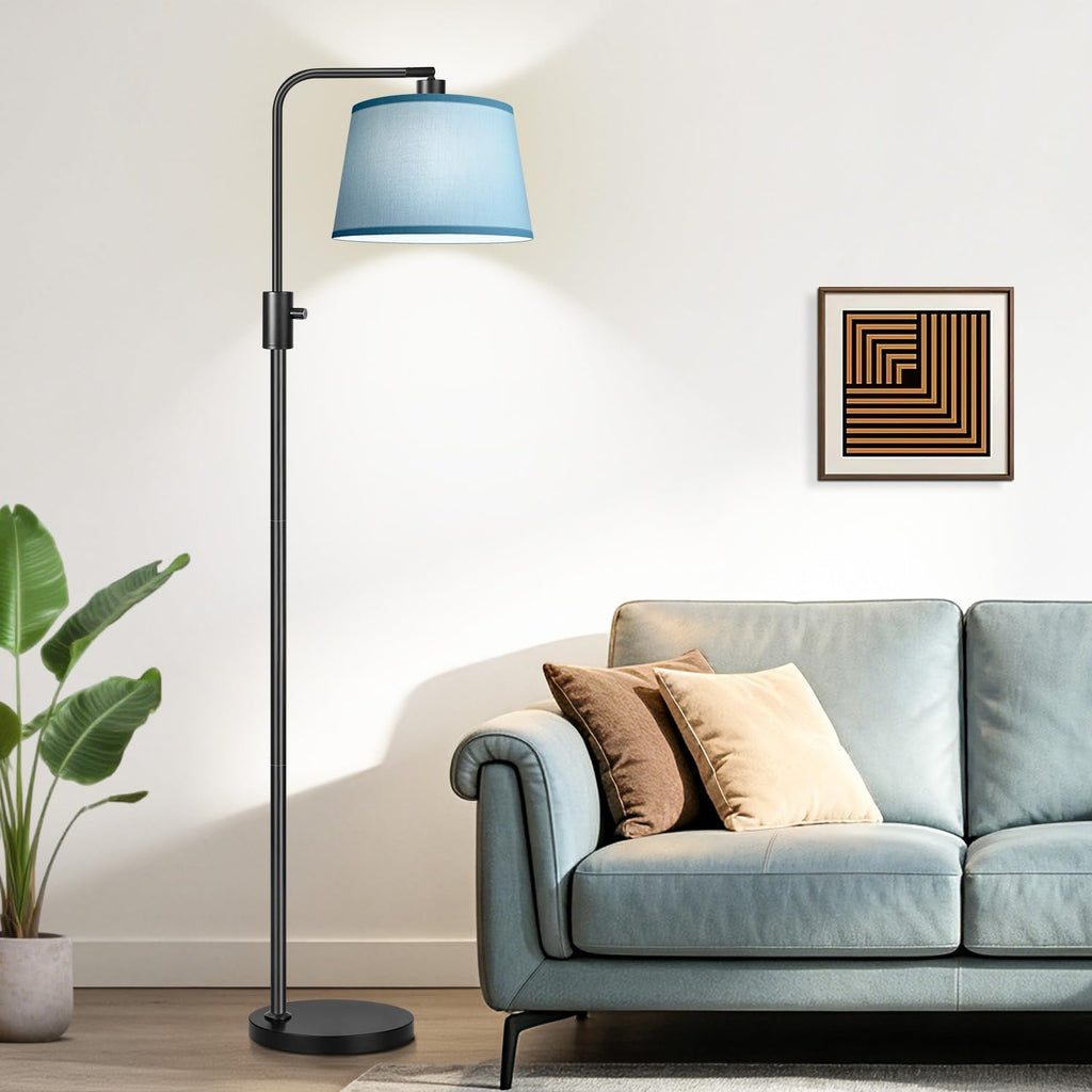 Upgraded: Dimmable Black Floor Lamp, 1000 Lumens LED Edison Bulb Included, Arc Black Floor Lamps Modern Standing Lamp