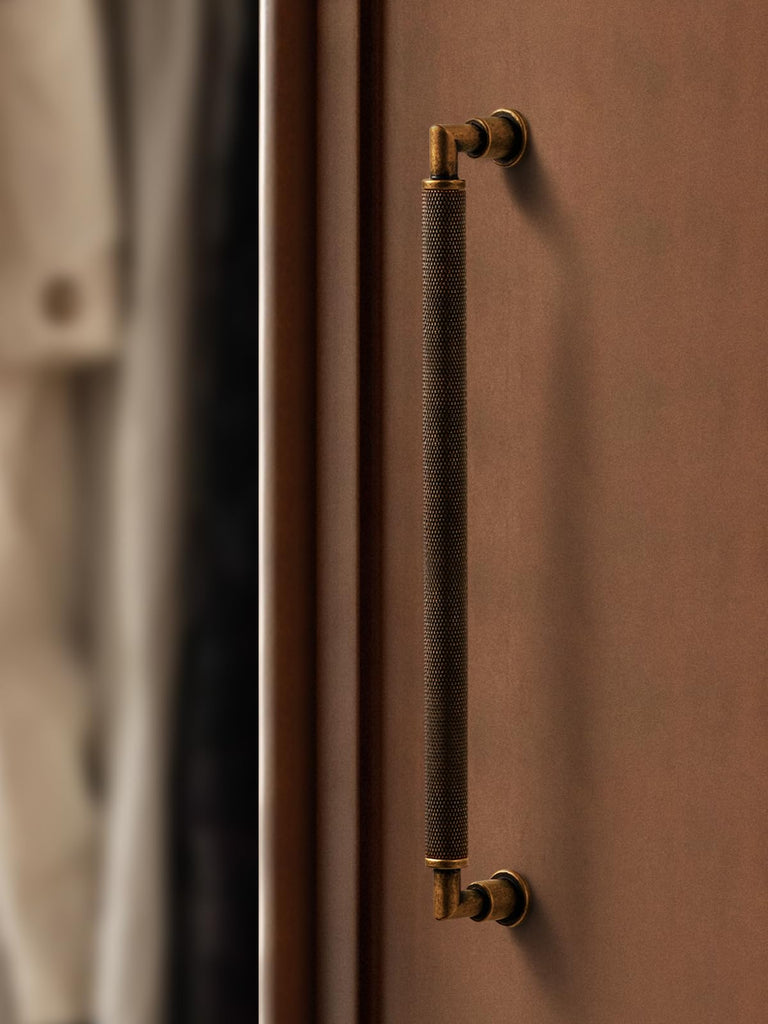Cabinet Pulls Antique Brass 10" Hole Center 5 Pack