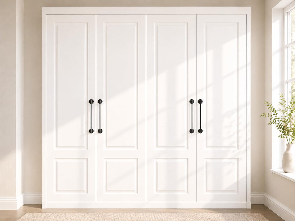 2.3" Black Backplates of Bifold Closet Door Cabinet Knob