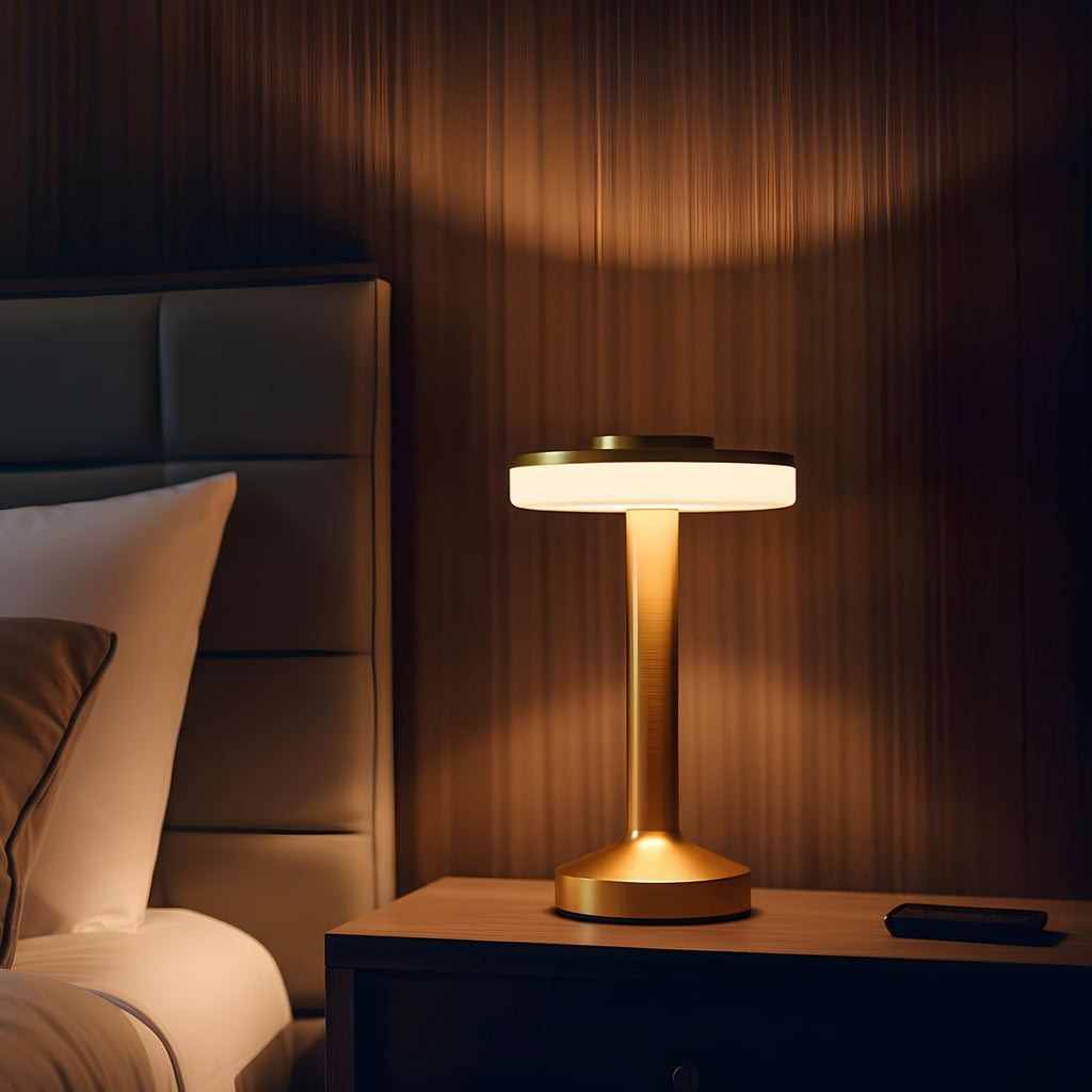 12 Pcs LED Cordless Table Lamp Bulk Rechargeable,Gold