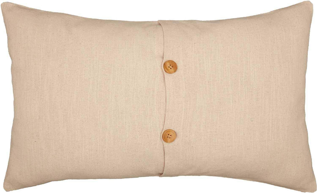 Sleigh Bells Ring Grain Sack Stripe Throw Pillow Cover, 16" x 26", w/Printed Merry Christmas, Farmhouse Christmas Red