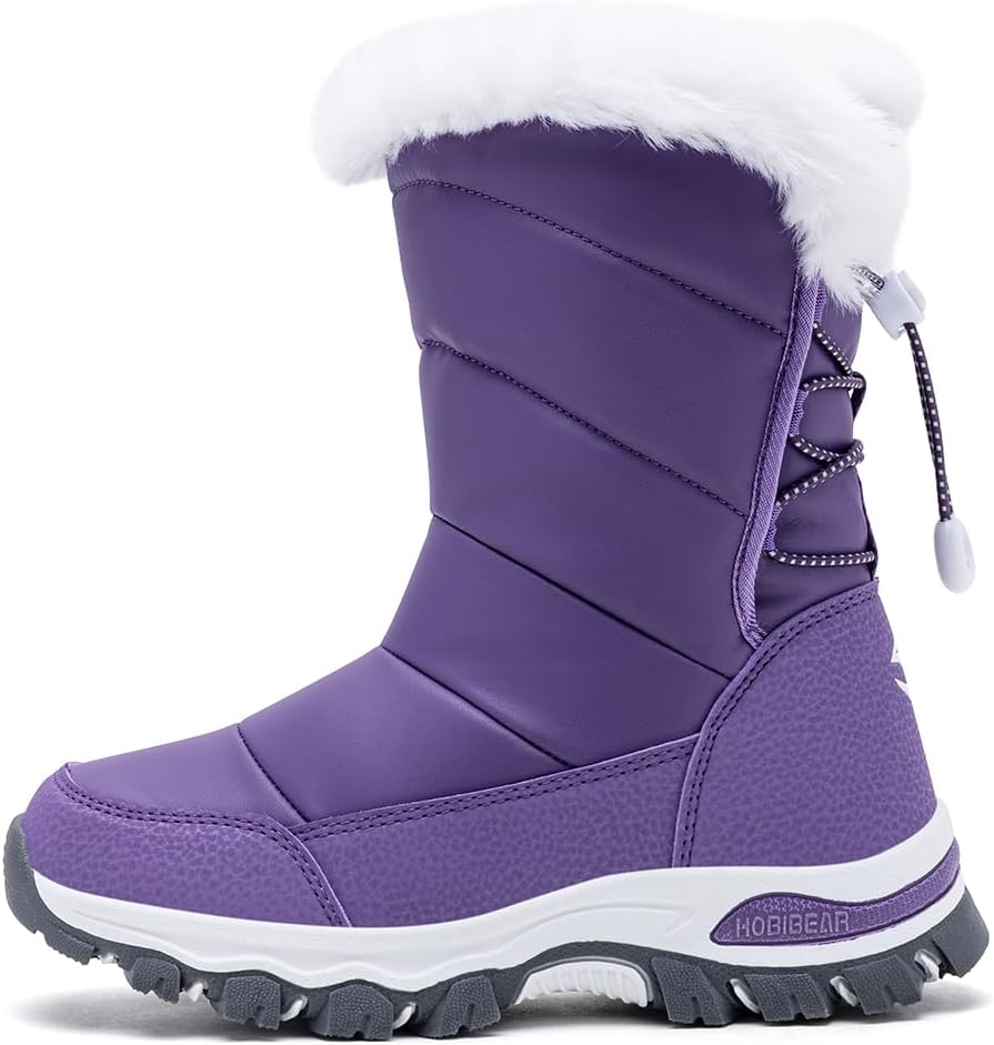 Girls Winter Snow Boots Water Resistant