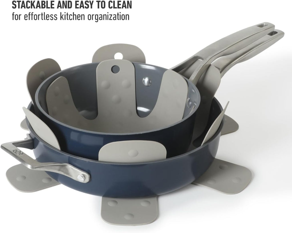 Prime Trivet Set, 3-Piece Silicone Trivets, Pan Protectors, High-Heat Resistant Non-Slip Cookware Protectors - Set of 3