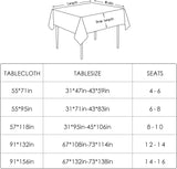 Rectangle Tablecloth Jacquard Style Water Resistant Table Cover for Dining Kitchen Cafe Parties and 