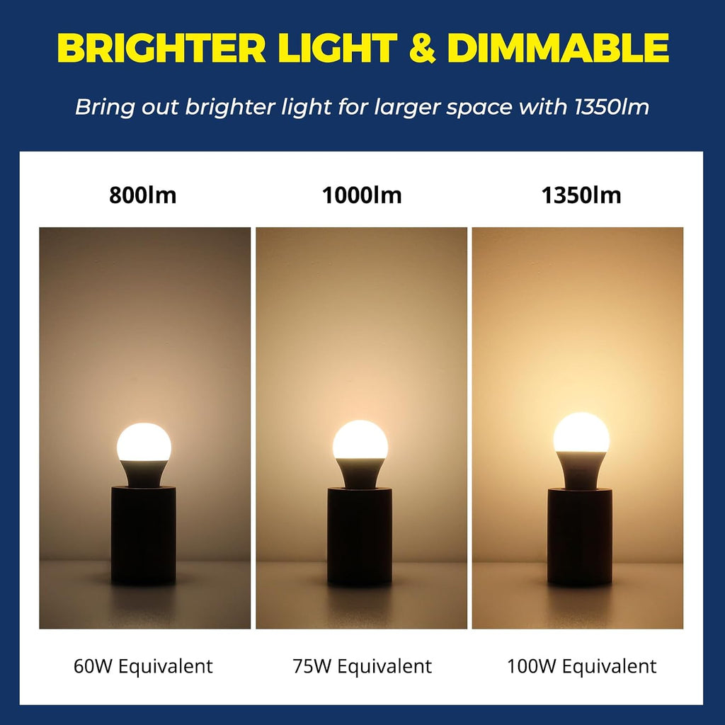Smart Light Bulb 100W Compatible with Alexa/Google Home, 1PC
