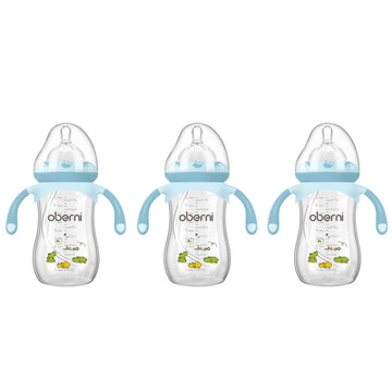 Baby Bottles, Weighted Straw Toddler Milk Bottles with Non-Slip Handle, Size + Variable Fast Flow, 12+ Months