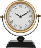 Desk Clock - Classic Vintage Clock and Decorative Shelf Decor,Silent Non-Ticking Clock with Distressed Metal Frame for Office, Living...