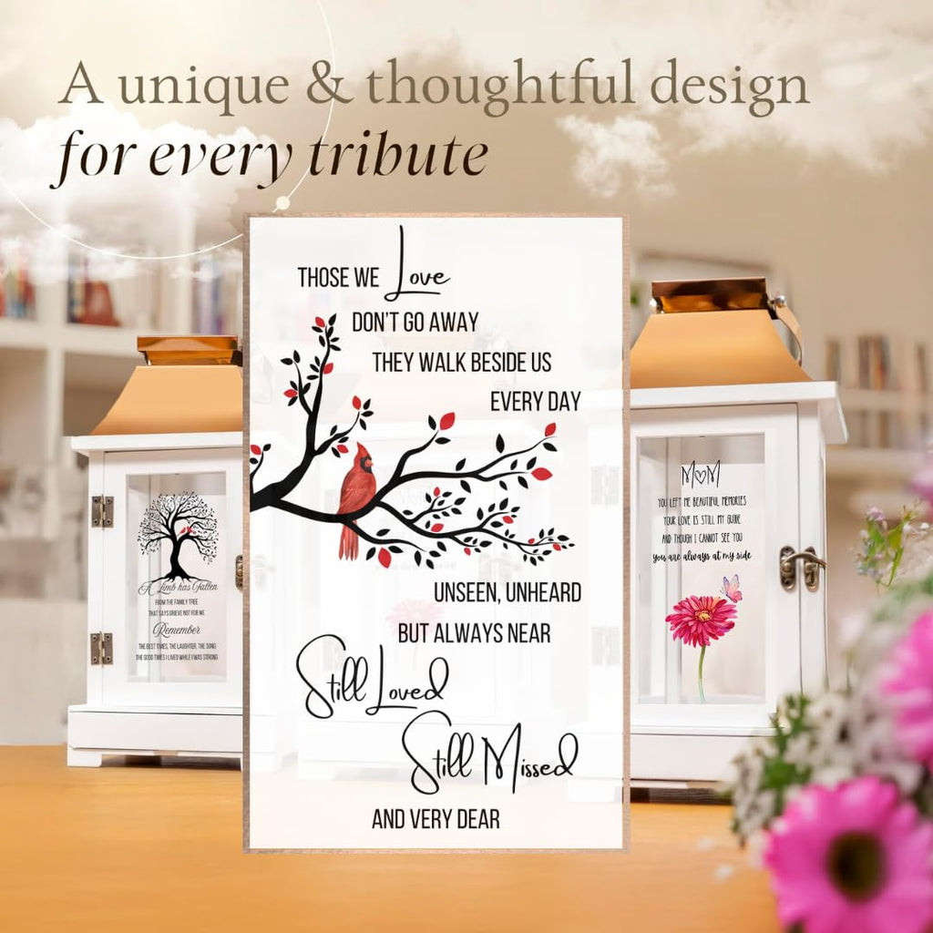Memorial Lantern with Photo Frame & Keepsake Drawer | Ready-to-Gift Box