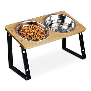 Elevated Cat Bowls Height Adjustable with Stand (Stainless Steel)