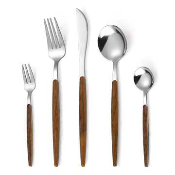 20-Piece Silverware Set with Cake Fork, Stainless Steel Flatware Cutlery Set for 4, Tableware Eating Utensils Set