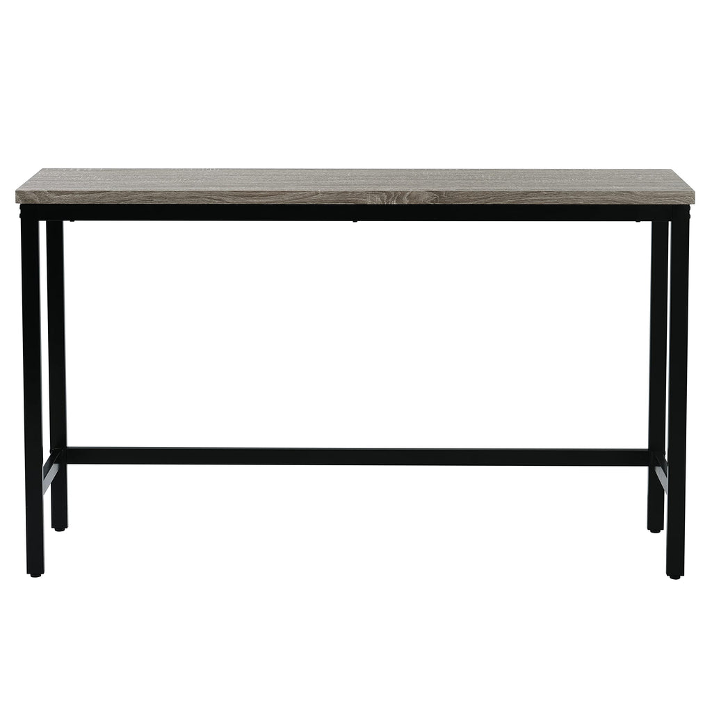 4-Piece Counter Height Extra Long Dining Table Set, Bar Table Set with 3 Stools, Side Table with Footrest Pub Kitchen