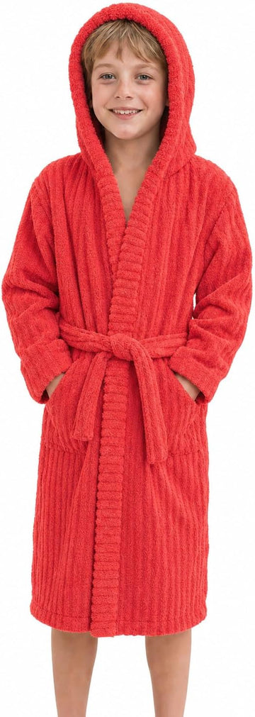 Boys Girls Soft Fleece Robe Cozy Kids Bathrobe Gift