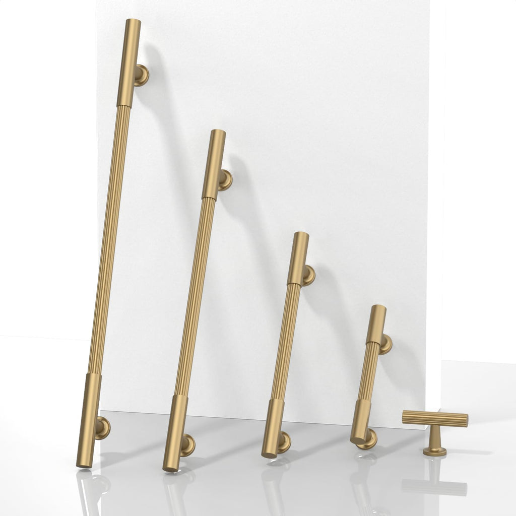 10 Pack Champagne Bronze Cabinet Pulls 5 Inch(128mm) Honey Bronze Kitchen Cupboard Handles Solid Heavy Duty Zinc