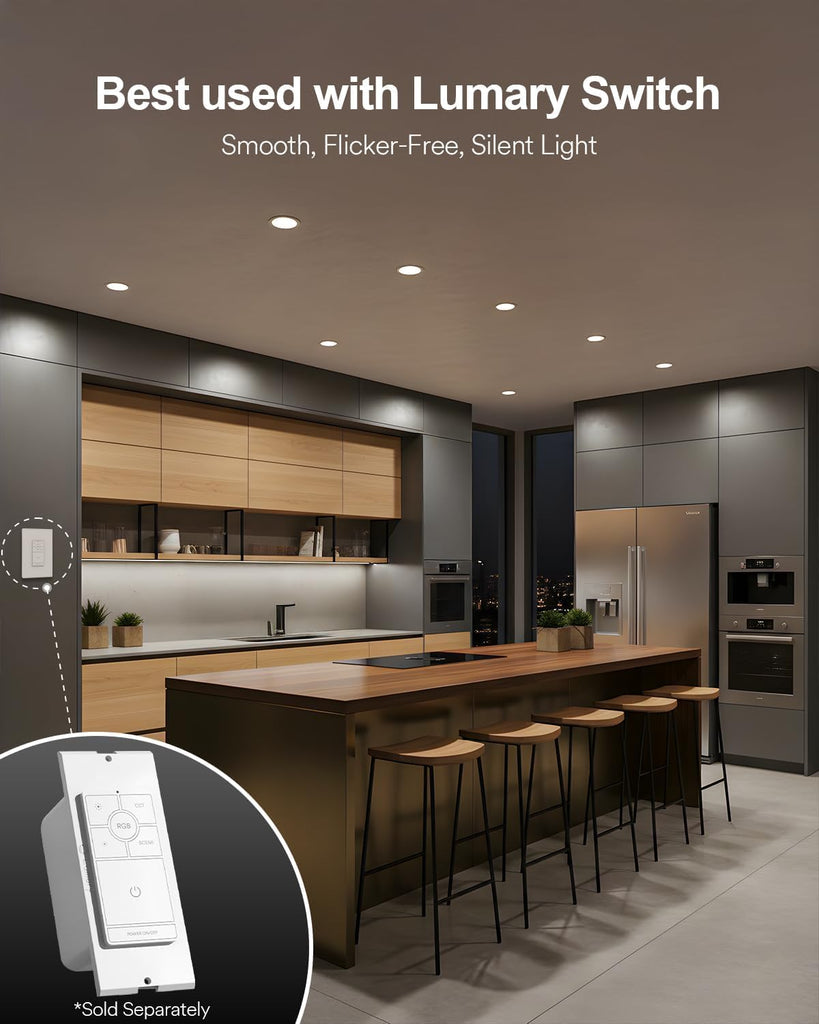 15W Smart LED Flush Mount Disk Lights 5/6 Inch, RGBWW WiFi Recessed Surface Mount Ceiling Lights