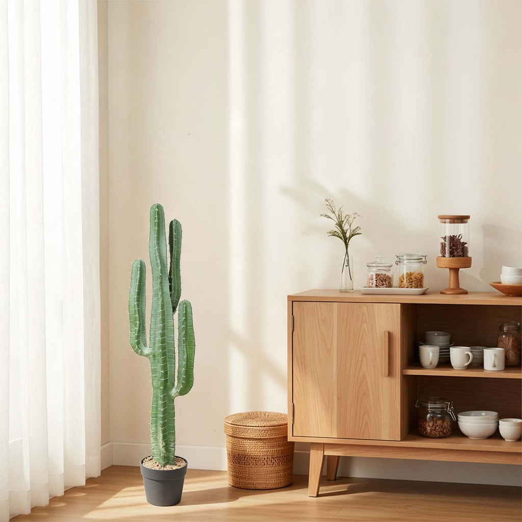 Artificial Cactus 39 INCH Tall Fake Cactus Plants Faux Cacti Saguaro with Planter for Indoor Outdoor Home Office Shop