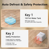 Dehumidifier 1657ML 58OZ Small Dehumidifier for Home 230 Ft² Safety Dehumidifiers Adjustable 10 Color Lights 5 Timers