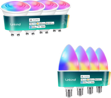 Matter E12 Led Bulb 4pack & Matter GU10 Smart Bulbs 4pack