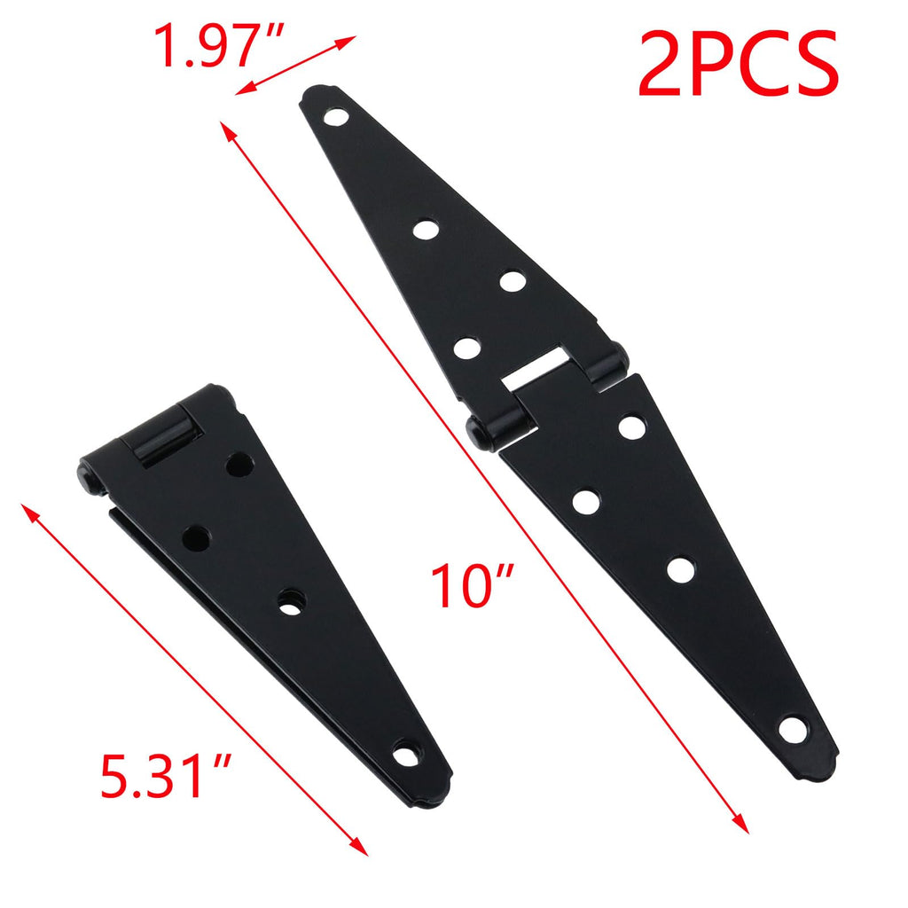 Black Strap Hinges 5.31-Inch Iron Door Hinge 2PCS