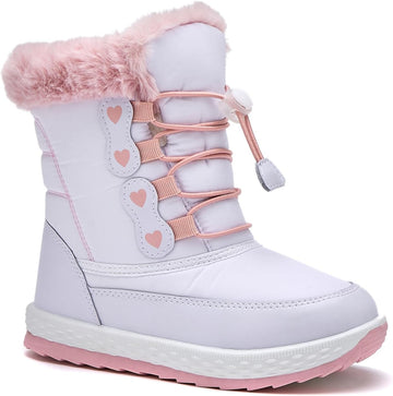 Kids Boys Girls Unisex Toddler Snow Boots Slip-Resistant Waterpoof Winter Fashion Shoe