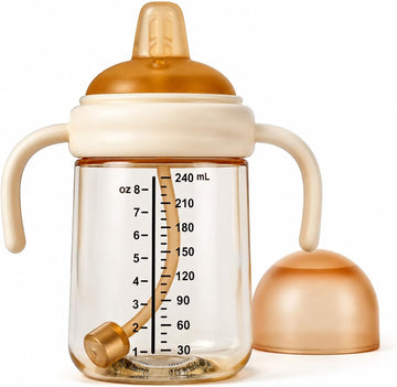 Sippy Cup with Weighted Straw, Baby Training Cup Handles, 8oz, 6M+
