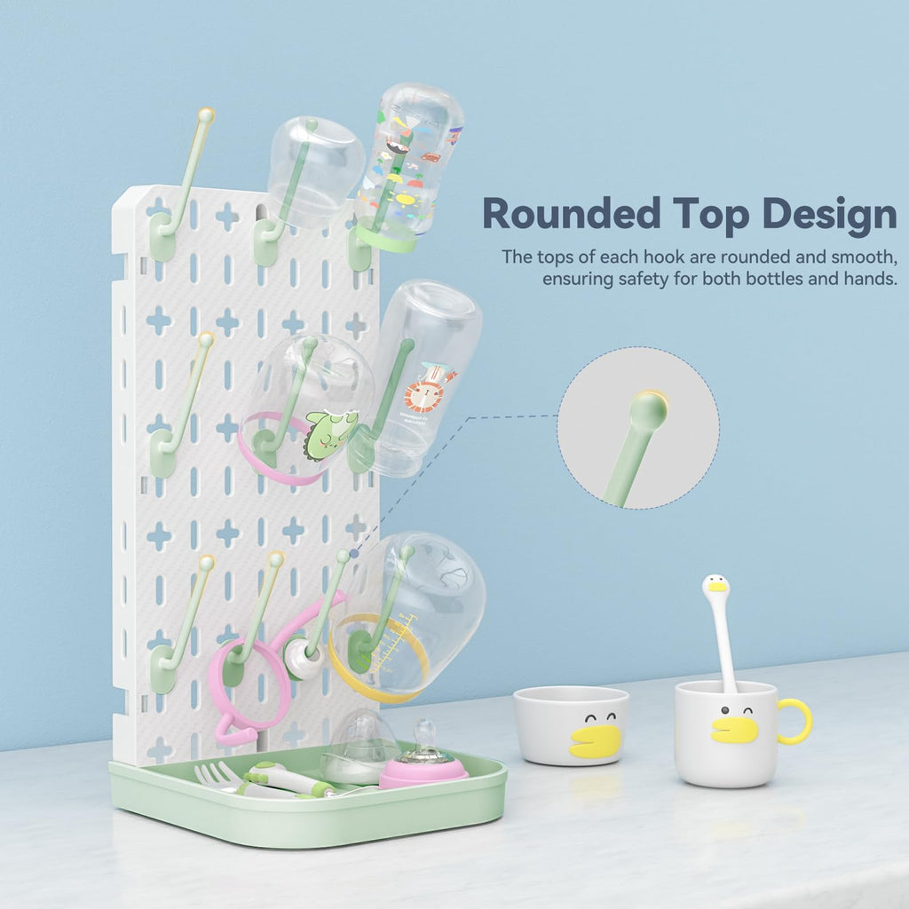 Baby Bottle Drying Rack Baby Bottle Holder Space Saving Bottle Dryer Rack Station Countertop Storage Organizer 12
