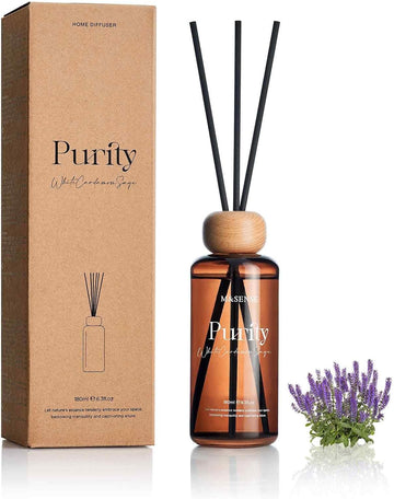Reed Diffuser, White Cardamom Sage, 6.3 oz Natural Essential Oil