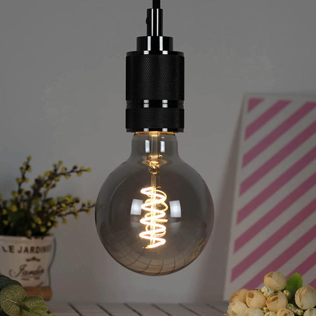LED Edison Globe Light Bulb 4W Dimmable G30/G95 Large Decorative Rund Bulbs Warm White 2700K Spiral Filament Bulb 40W