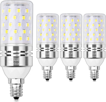 LED 12W Corn Bulbs, 100W Incandescent Bulbs Equivalent, 6000K Cool White, Non-Dimmable, 1200Lm, E12 Small Edison