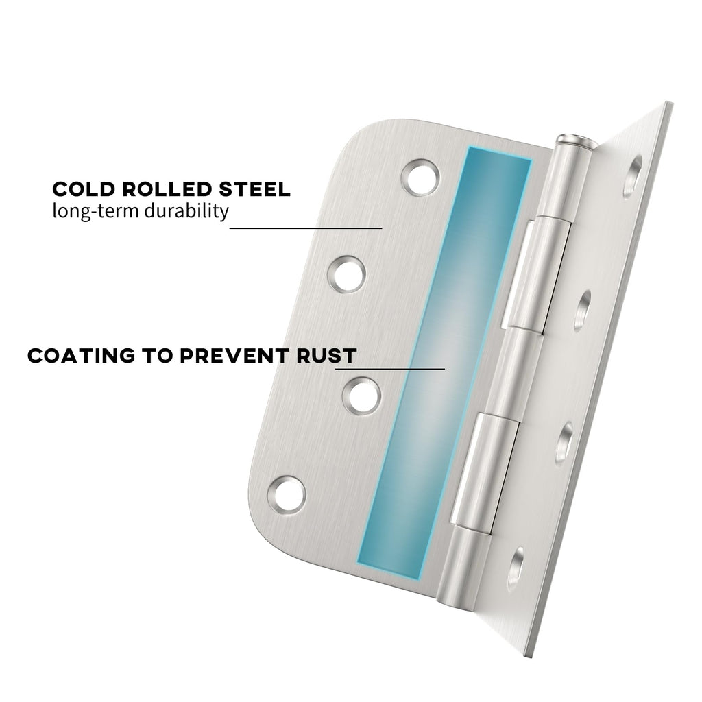 24 Pack Door Hinges Satin Nickel 4 inch Interior Door Hinges