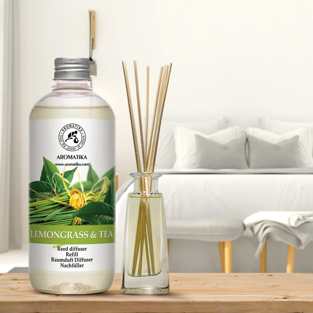 Reed Diffuser Refill Lemongrass - Tea 17.0 Fl Oz - Scented Diffuser - Room Diffuser Refill with Scent - Room