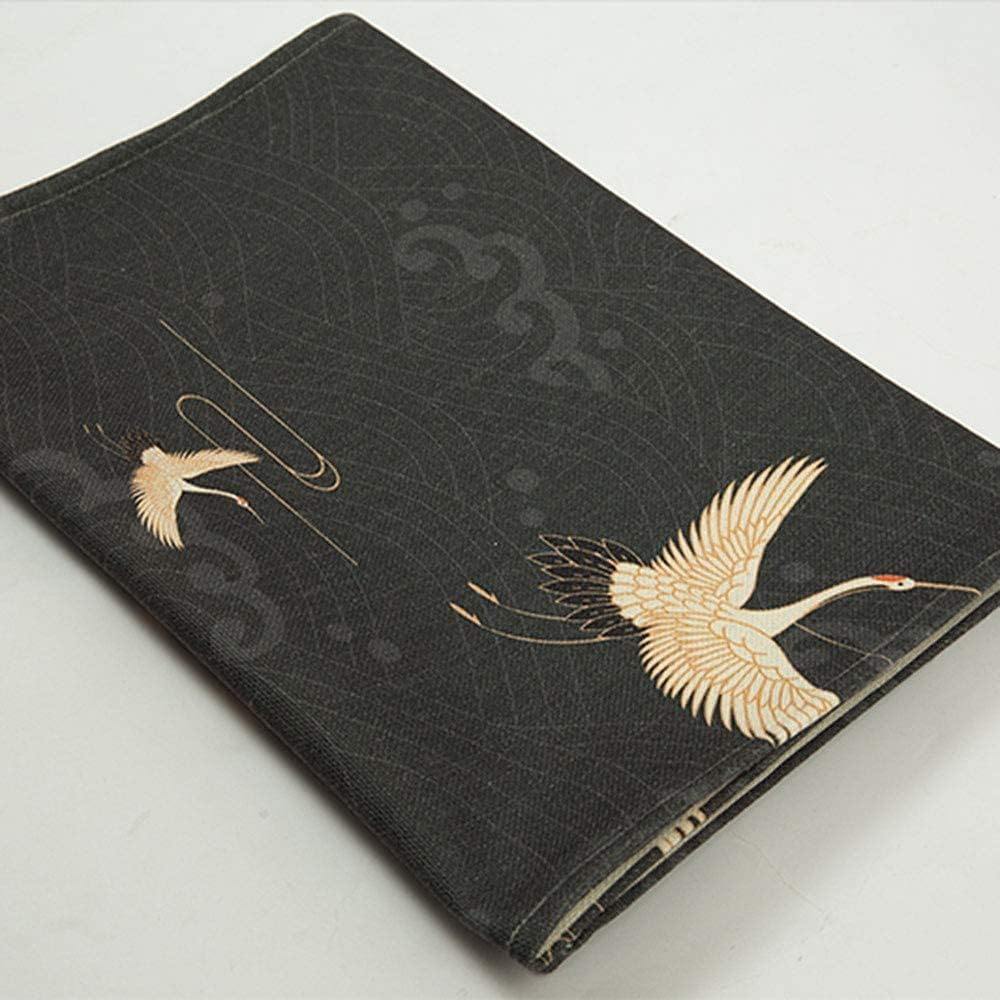 Japanese Crane Noren Curtain, 33.5" x 59"