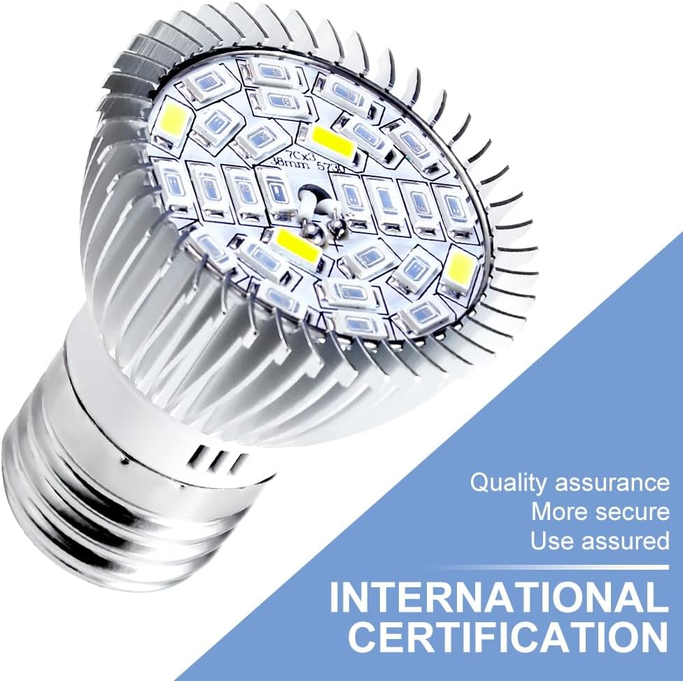 100W Plant Light Bulb E26/ E27 Indoor Full Spectrum Hydroponic Cultivate Lamps AC100-277V Seedls Growth Lights UV/IR