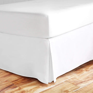 Beddings Split Corner Bed Skirt 18 Inch Drop 100% Natural Cotton Wrinkle and Fade Resistant