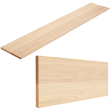 2 Pack Fas-Grade Solid Red Oak Stair Treads, Unfinished Bullnose Stair Treads, 60 x 11.5 x 3/4 Inch, Pre-Sanded