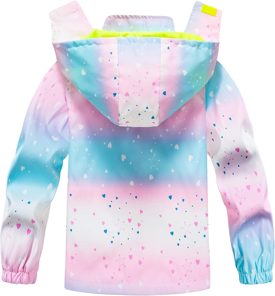Toddler Boys Raincoat Waterproof,Lightweight Kids Rain Poncho Jacket Windbreaker Outwear Coat