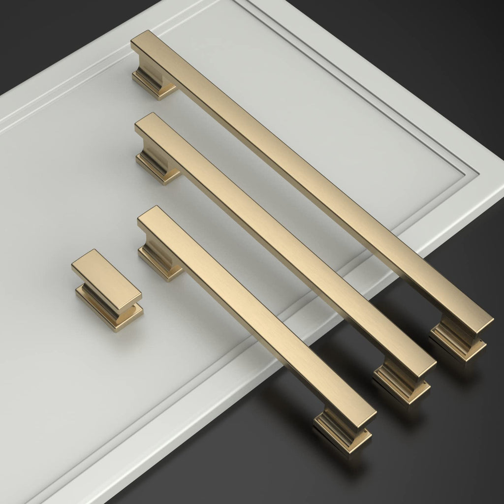 10 Pack 7 inch Brushed Brass Kitchen Cabinet Handles