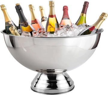 12L Premium Large Size Ice Bucket, Stainless Steel Champagne Bucket for Parties with Great Performance and Sleek