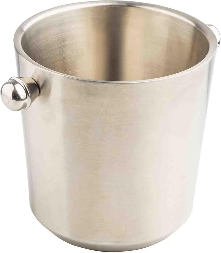 12932 Double Wall Wine Bucket with Knob Handles, 4.5 Quart Brushed Stainless Steel Champagne Bucket, Insulated