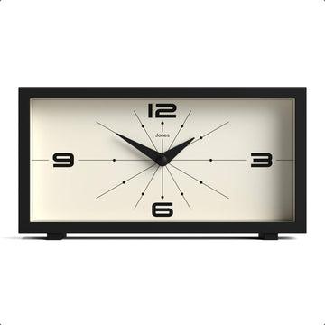 Odeon Desk Clock | Modern Rectangular Design | Black