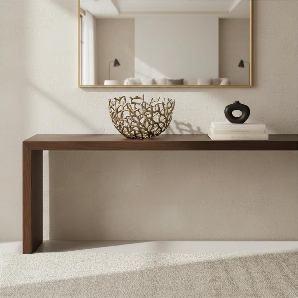 5802 Rama Twigs Round Bowl, Silver, Fruit Bowl, Holds Spheres or Decorative Balls Fillers, Large Bowl, Home Decor
