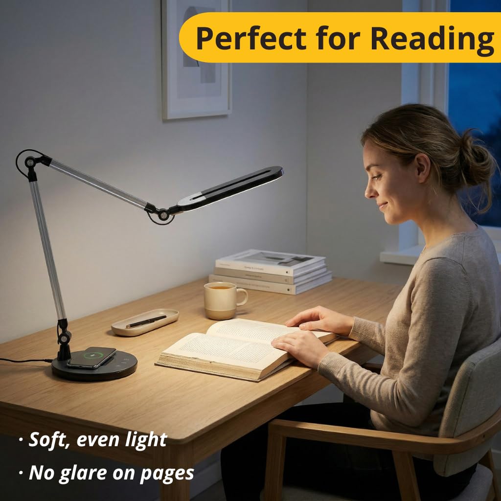 LED Architect Desk Lamp, Adjustable Swing Arm
