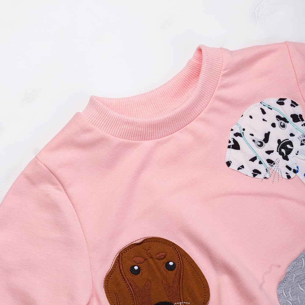 Toddler Baby Girls Sweatshirts Crewneck Pullover Long Sleeve Shirts Tops Girl Fall Winter Clothes