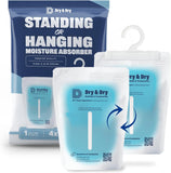 5 Packs Hybrid Moisture Absorbers & Musty Odor Eliminator Dehumidifier to Control Excess Moisture for Basements