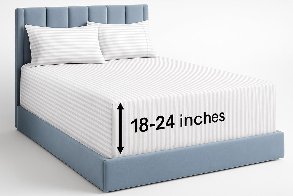 Luxury Cotton Sheets for Queen Size Bed - 400 Thread Count Egyptian Cotton Sheet Set - 15" Deep Pocket - Hotel