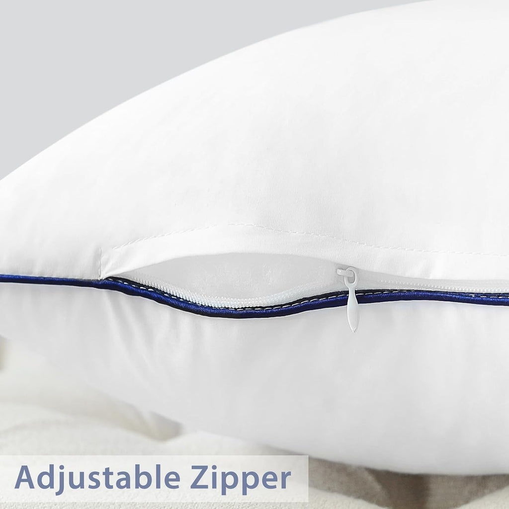 12x20 Down Alternative Fill Throw Pillow Insert - 100% Cotton Cooling Cover - Soft Fluffy Synthetic Down