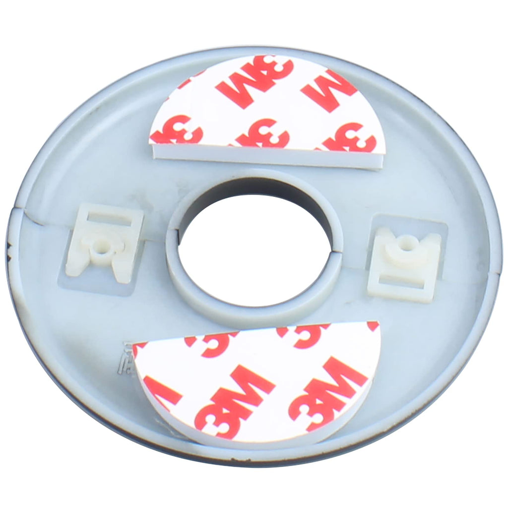2 Pcs ID 1.0 Inch ABS Wall Split Flange Self-Adhesive Tape Round Escutcheon Plate Cover for Water Pipe Faucet